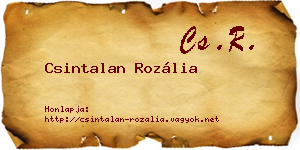 Csintalan Rozália névjegykártya