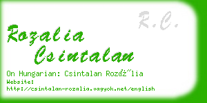 rozalia csintalan business card